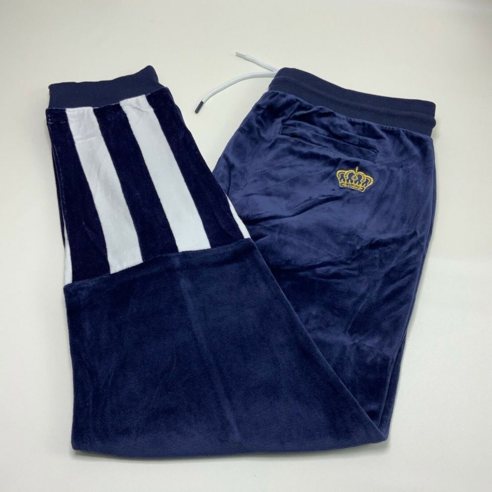 Troop Navy | White Crown Royal Velour Track Pants NWT